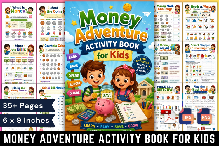 Money Adventure Activity Book for Kids