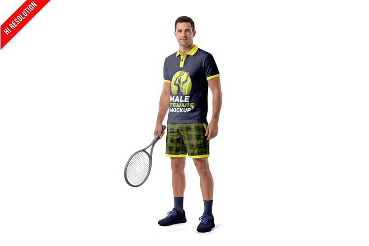 Man Wearing A Tennis Kit Uniform Moc