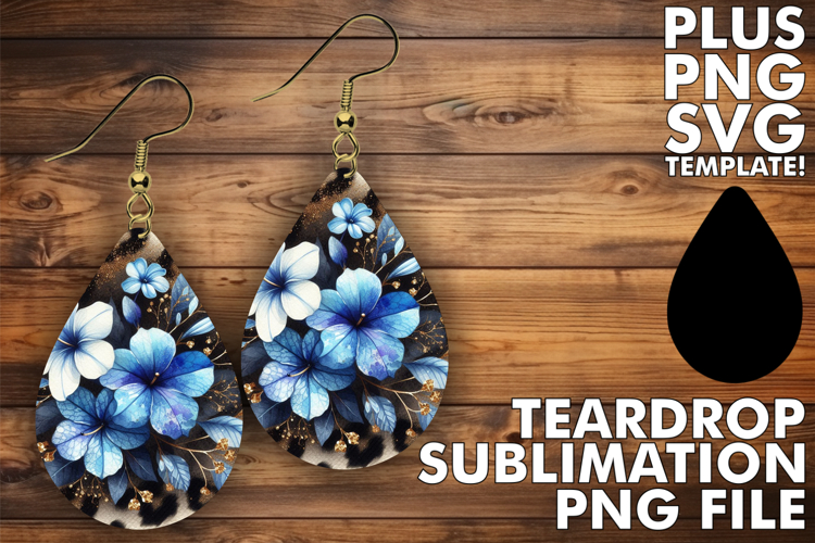 Playful Teardrop Earrings Design PNG, Leopard Prints