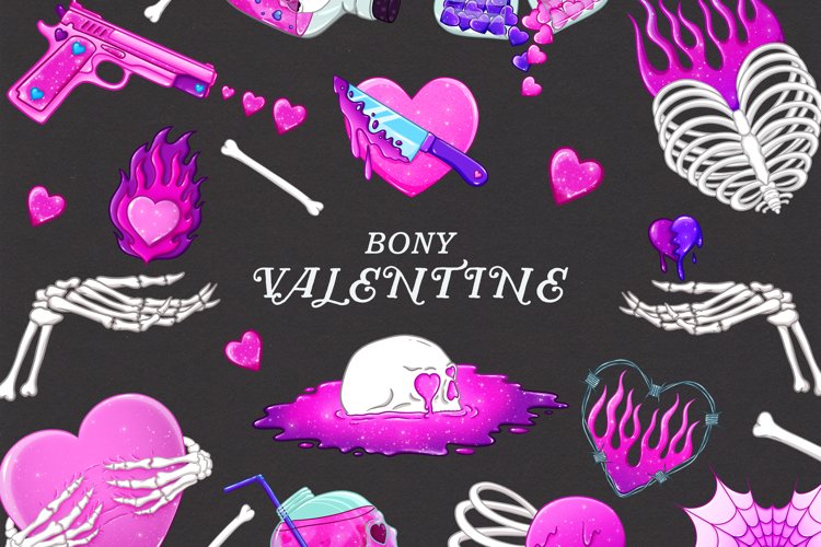 Creepy valentine, pastel goth, spooky valentines, valentines