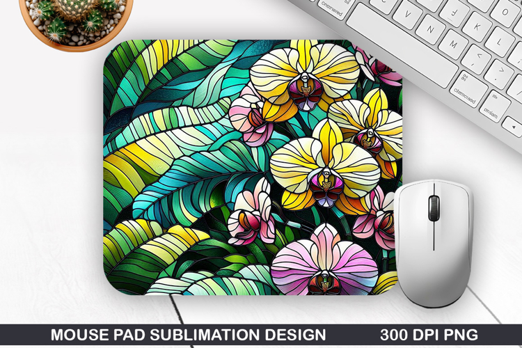 Mouse Pad Sublimation, Summer Flower Mouse Pad PNG Design