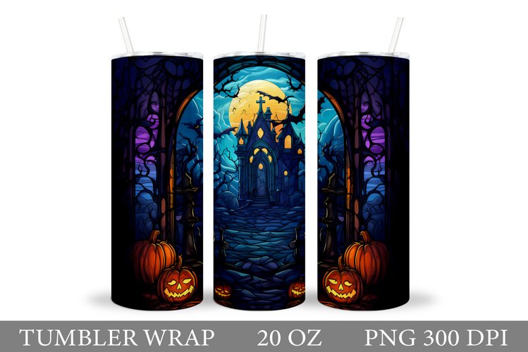 Halloween Tumbler Sublimation. Halloween Tumbler Wrap Design