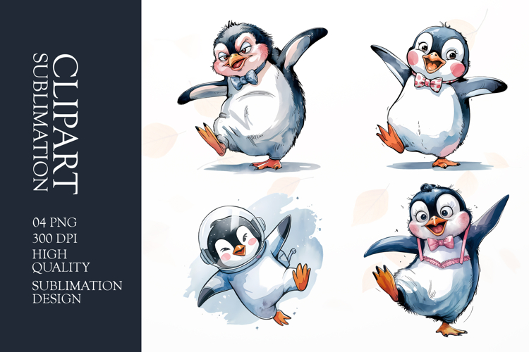 Cute Penguin Clipart Image 11