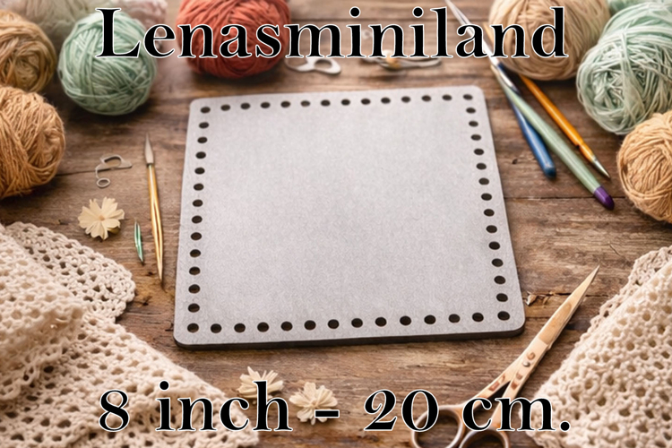 Square basket base 8 inch 20 cm bottom digital file laser cu