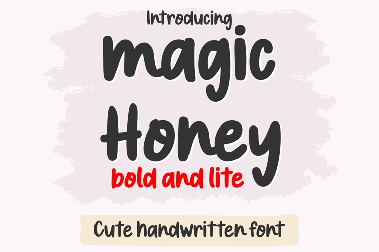 Magic Honey Font, Bold and Lite, Cute Handwritten Typeface