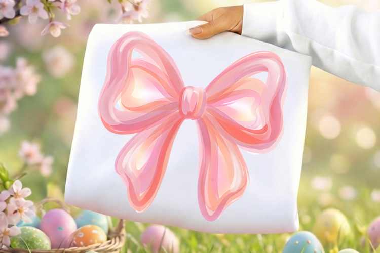 Brushstroke Easter Bow PNG, Happy Easter PNG, Easter Bow PNG