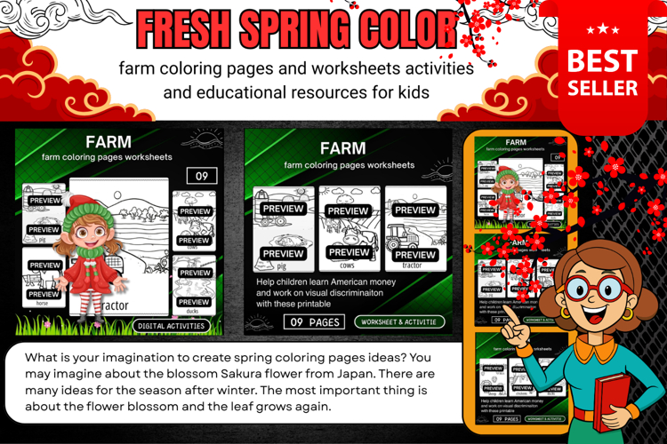 farm coloring pages activities for kids and worksheets