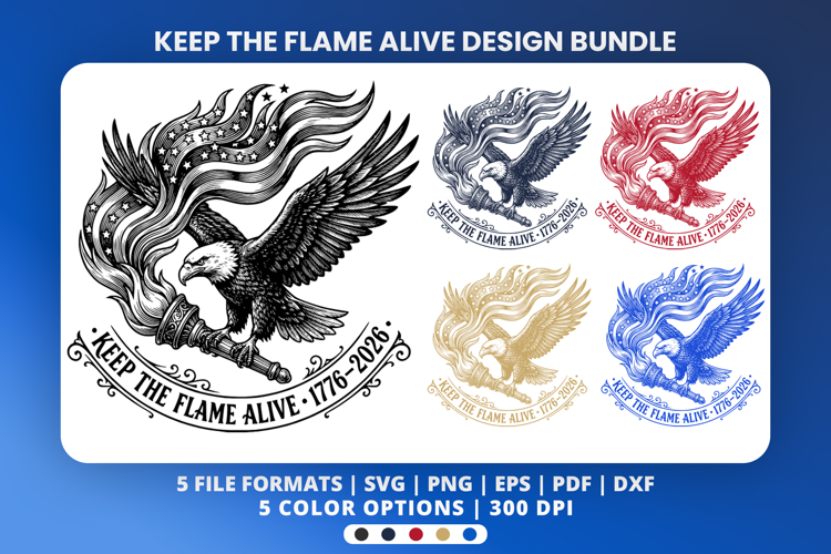 250 Anniversary Patriotic Eagle SVG, 4th Of July T-Shirt PNG
