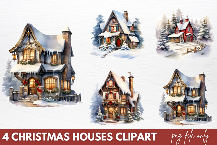 Watercolor Houses Image 18