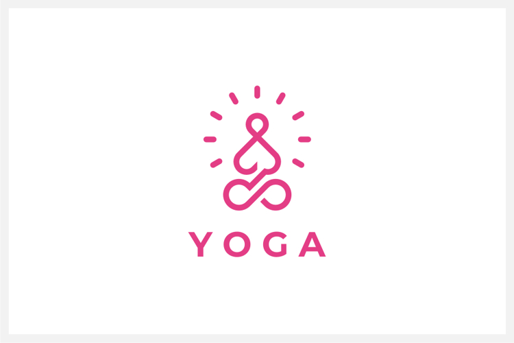 Yoga Meditation Logo Design Vector Template