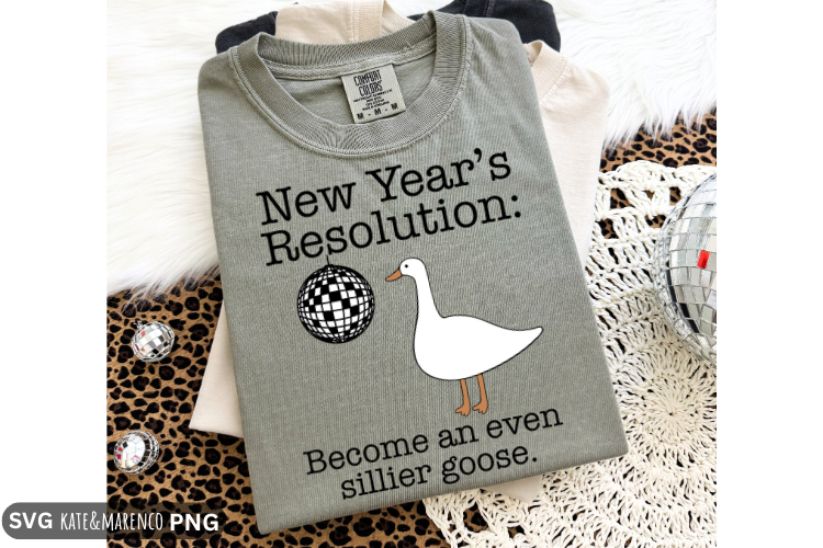 Funny New Years Eve SVG | Silly Goose SVG PNG | Funny SVG