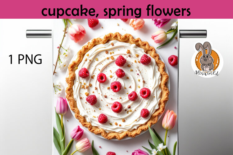 cupcake, spring flowers example image 1