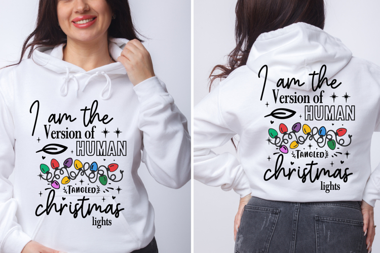I Am The Human Version Of Tangled Christmas Lights svg desig