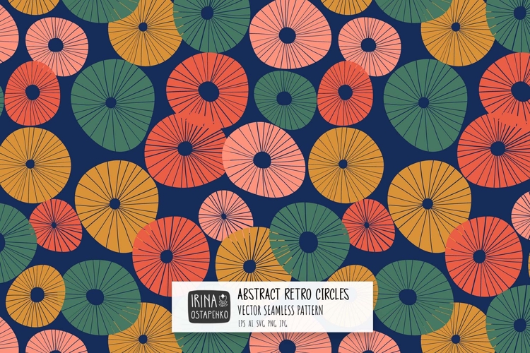 Abstract Retro Circles Pattern