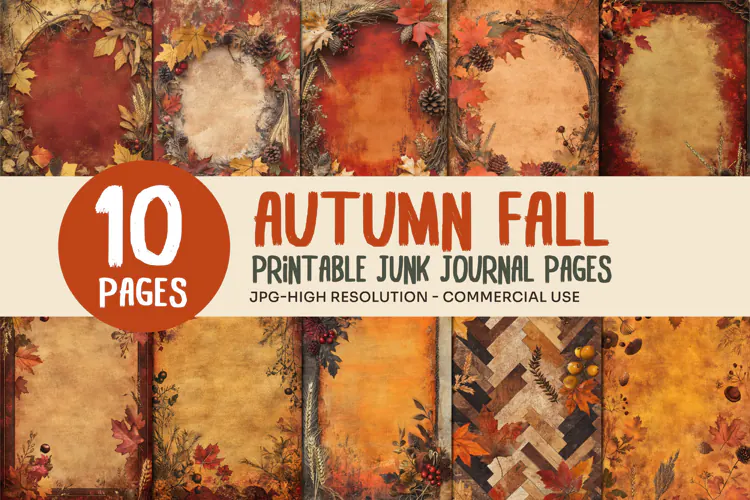 Rustic Autumn Junk Journal Pages