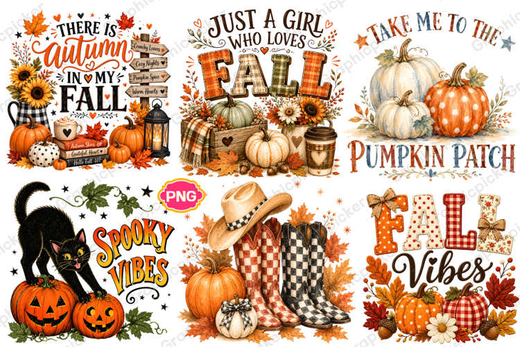 Autumn Sublimation, Fall Sublimation, Pumpkin Autumn PNG