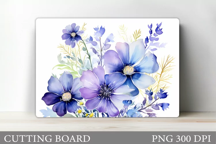 Flowers Cutting Board. Flowers Cutting Board Sublimation