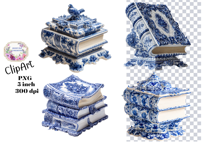 Blue Flowers Clipart Image 4