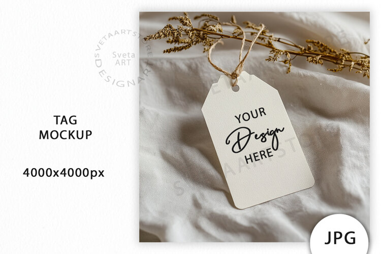 Gift Tag with Box Mockup JPG example image 1