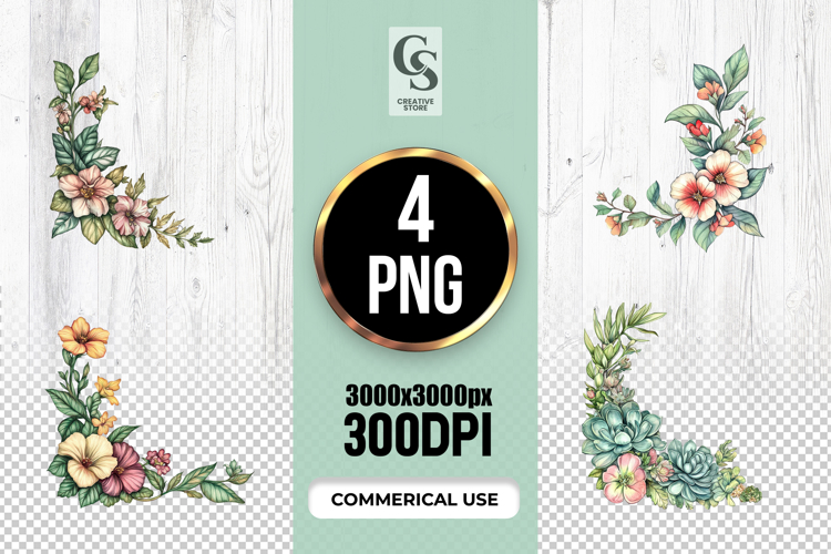 Watercolor Flowers Image 13