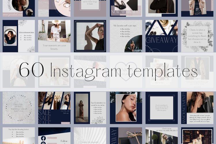Royal Blue Instagram templates - made in Canva (1959428) | Instagram ...