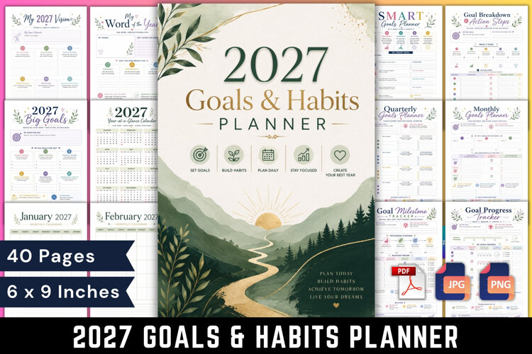 2027 Goals & Habits Planner example image 1