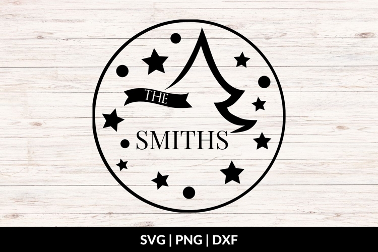 Christmas Family Name SVG - Christmas Tree