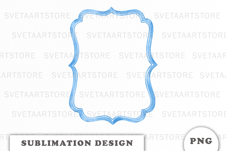 Watercolor Blue Frame png