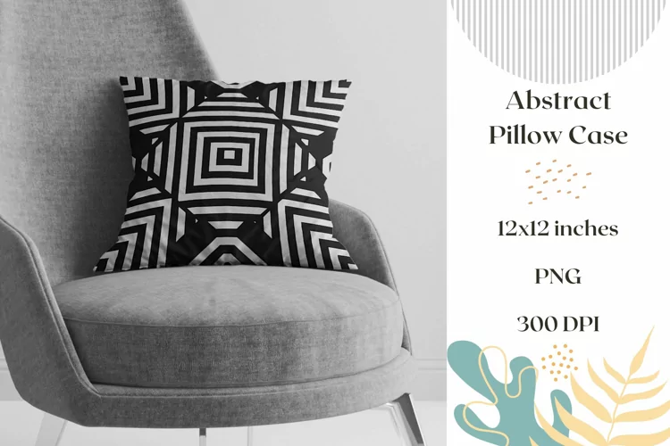 Geometric Pillow Case Design, Abstract Pillowcase Design