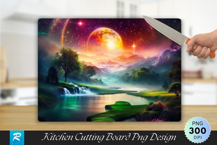 Landscape Cutting Board Sublimation Design example image 1