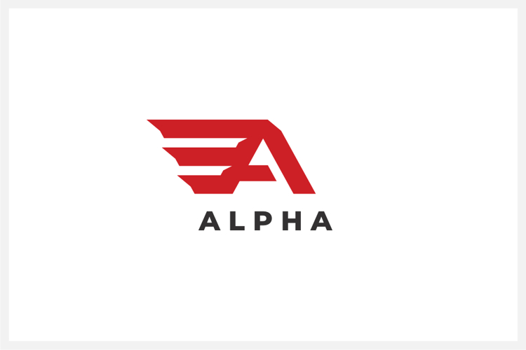 Alpha Letter A Logo Design Vector