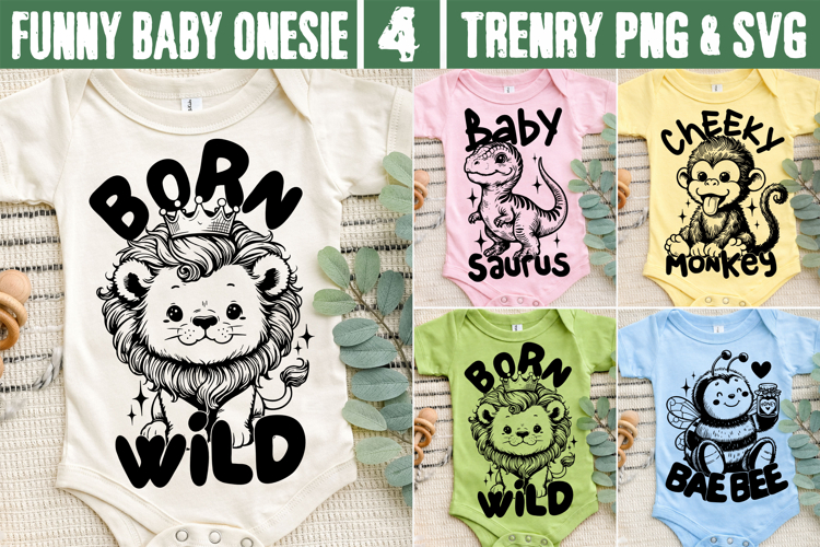 Funny Baby Animal SVG PNG Cute Baby Animal Humor Quote