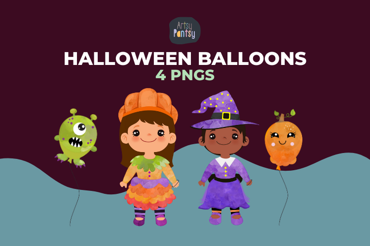 Halloween Balloons Clipart