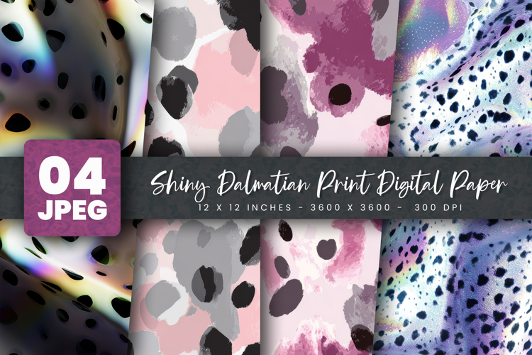 Shiny Dalmatian Print Digital Paper