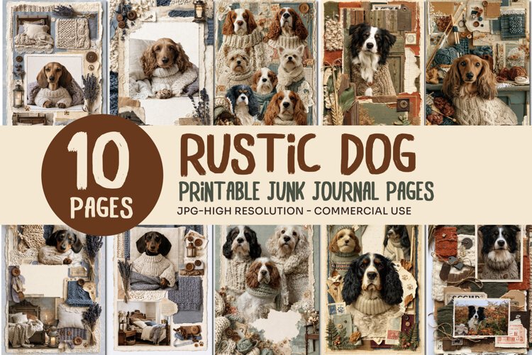 Cozy Dog Junk Journal Pages example image 1