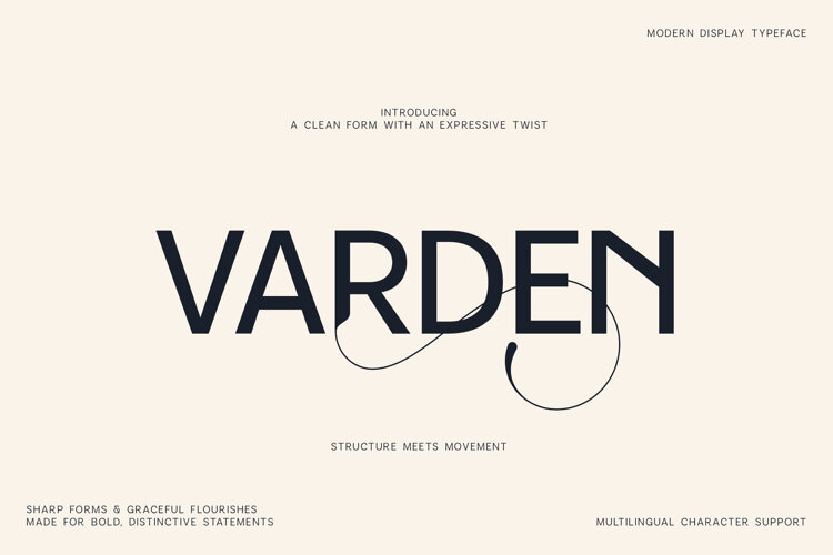 Varden Stylish Sans Serif Font for Branding example image 1