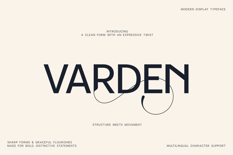 Varden Stylish Sans Serif Font for Branding