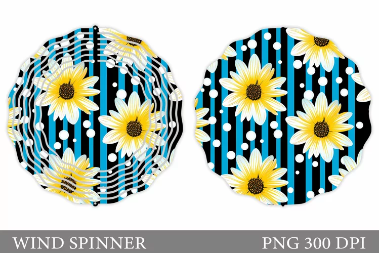 Flowers Wind Spinner Sublimation. Flowers Spinner Design