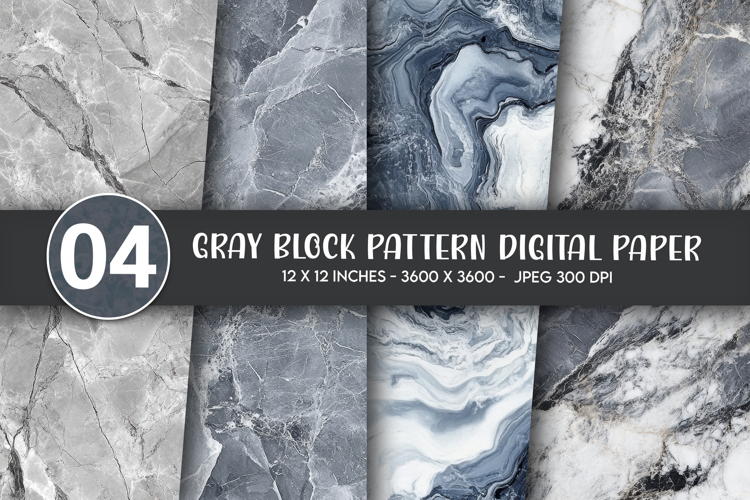 Gray Block Pattern Digital Paper
