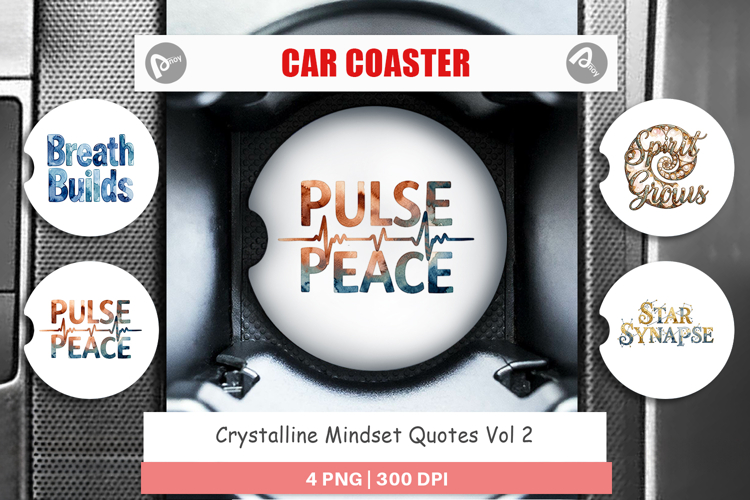 Crystalline Mindset Quotes Car Coaster