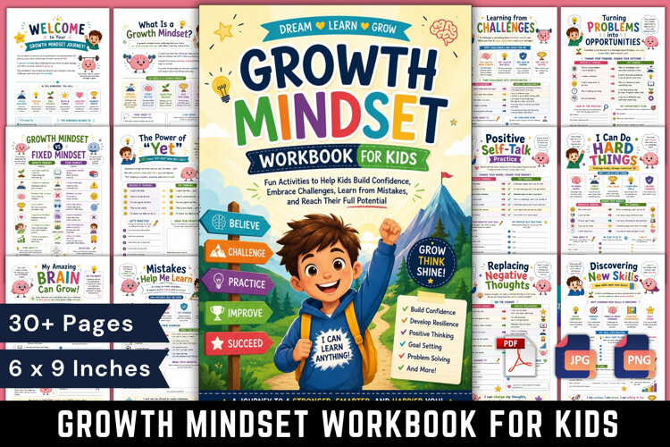 Growth Mindset Workbook for Kids example image 1