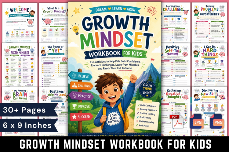 Growth Mindset Workbook for Kids