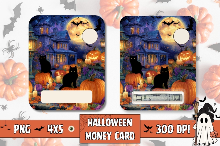 Spooky Halloween Money Card, Halloween Gift Card Template