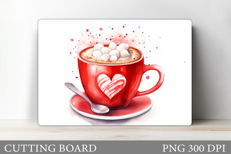 Valentines Drink Cutting Board. Kitchen Cutting Board Design example image 1