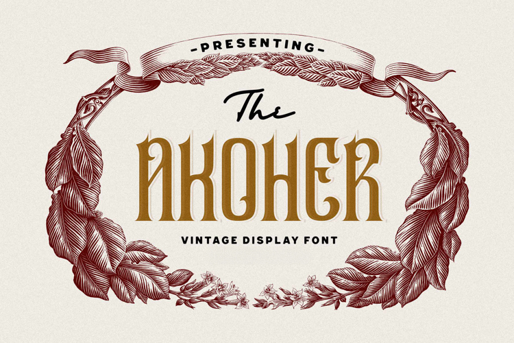 Akoher - Vintage Decorative Font