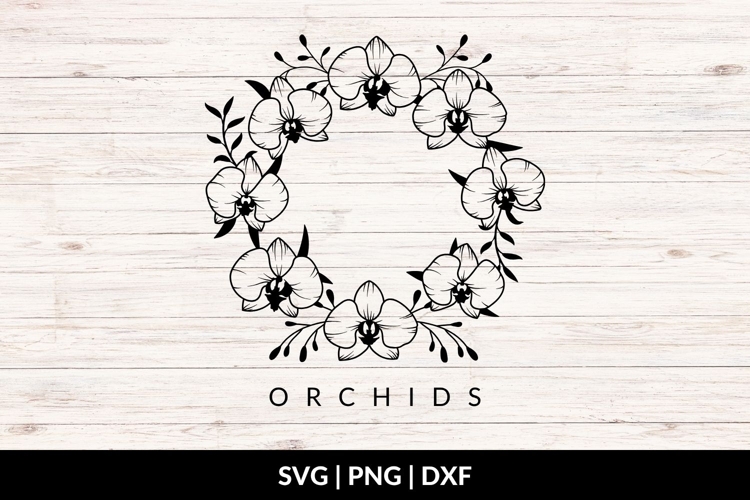 Orchid Wreath SVG