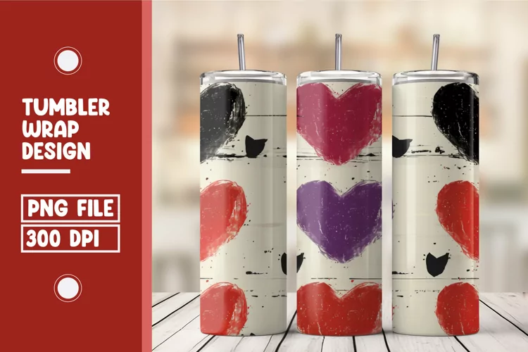 Heart Seamless tumbler warp design