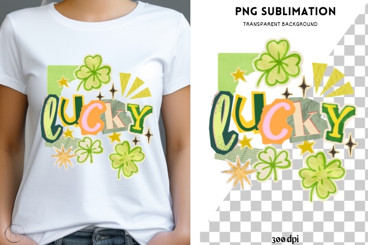 Lucky png design for T-shirts