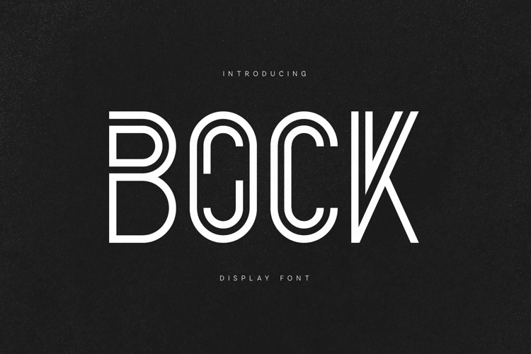 Bock Modern Outline Display Font