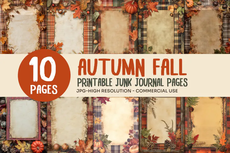 Rustic Autumn Junk Journal Pages